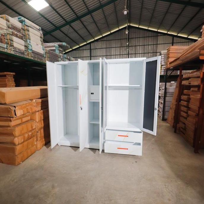 Lemari Pakaian Besi 5 Pintu Minimalis | Lemari Baju Metal Wardrobe