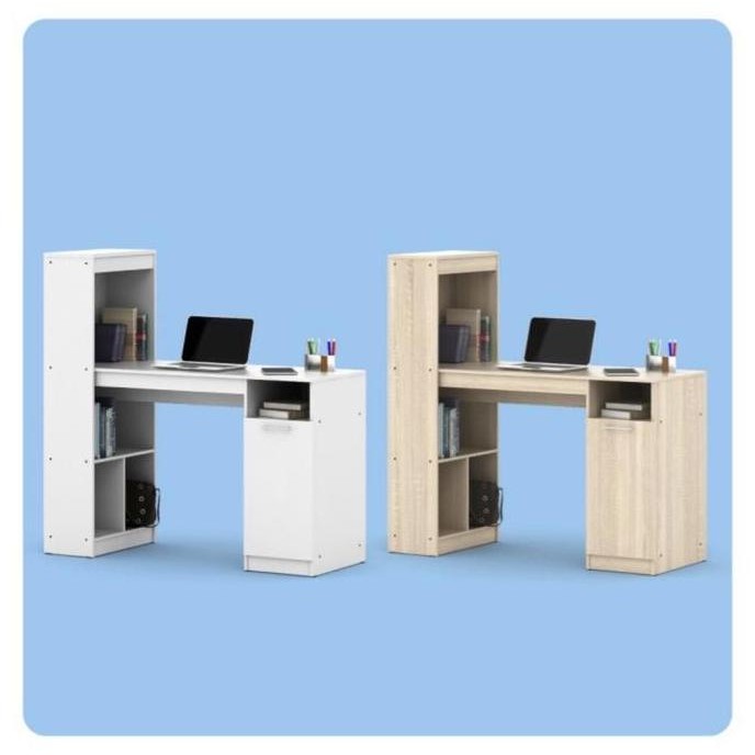 Meja kerja meja kantor belajar meja tulis dengan rak Metropolis Taco