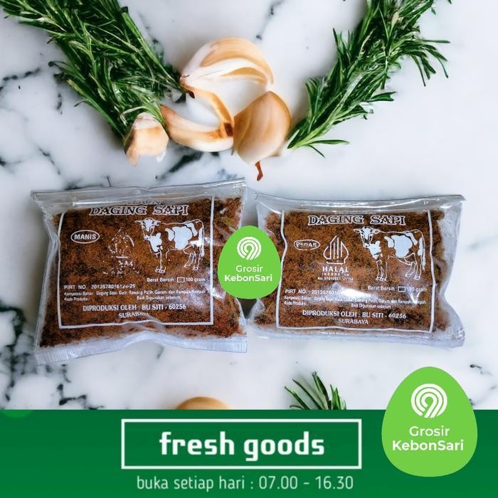 abon daging sapi produksi Bu Siti Surabaya 100 gr