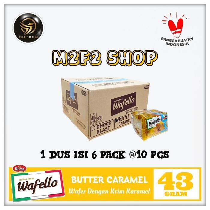 Roma Wafer Wafello Butter Caramel - 48 gr
