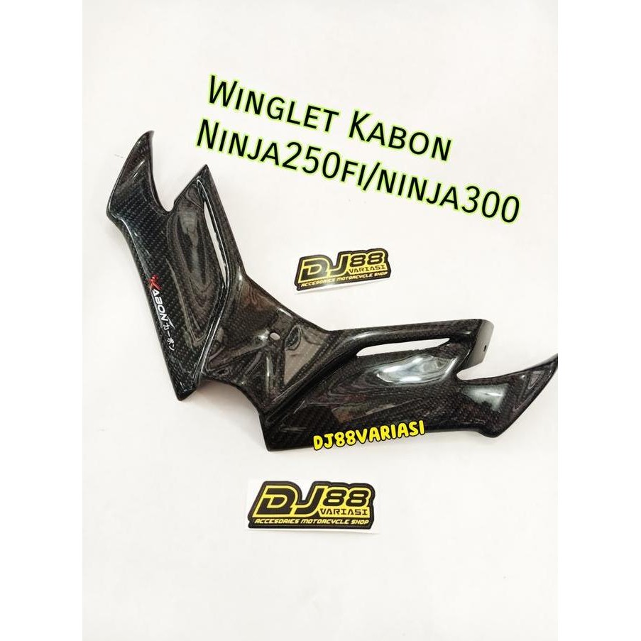 Winglet KABON ninja 250 fi old winglet carbon kevlar ninja250fi 300 Original