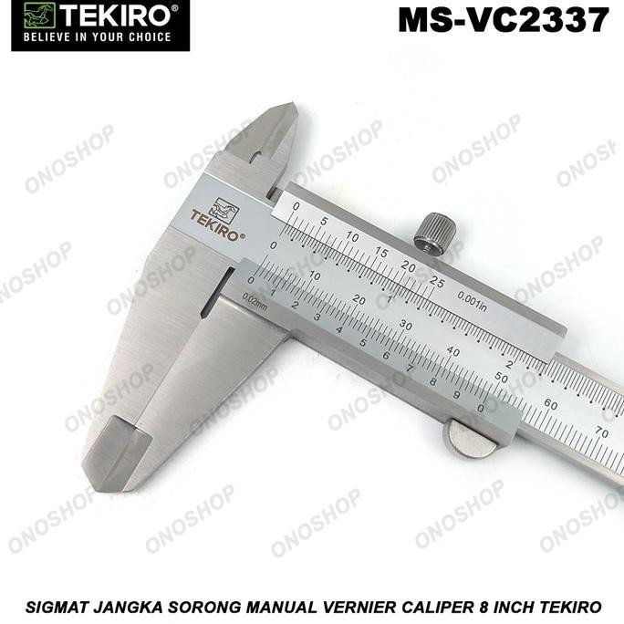 Sigmat Jangka Sorong Manual Vernier Caliper 8 Inch Tekiro