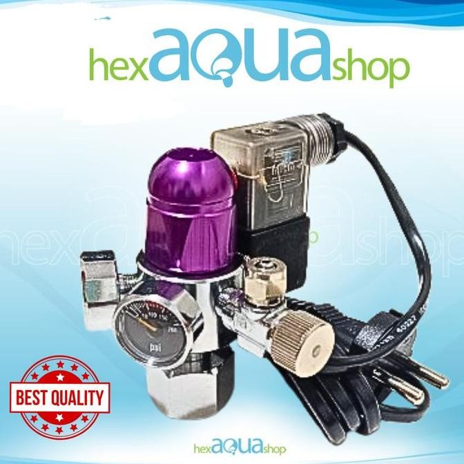 Regulator CO2 Solenoid Double Gauge Compact regulator co2 aquascape