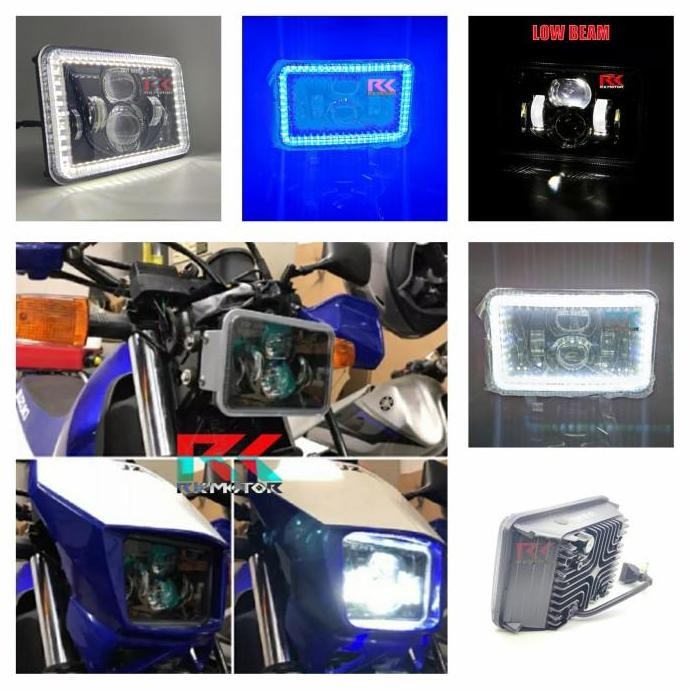 Lampu Utama Led Motor Mobil Projector Lamp Kotak Plus Sen Drl 9Nine