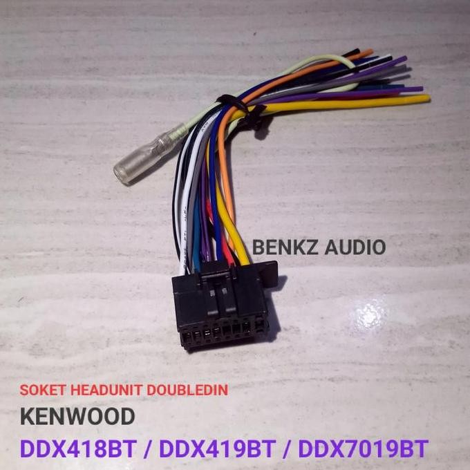 Kabel Soket Headunit Tape Dobeldin Kenwood Ddx418Bt Ddx419Bt Ddx7019B