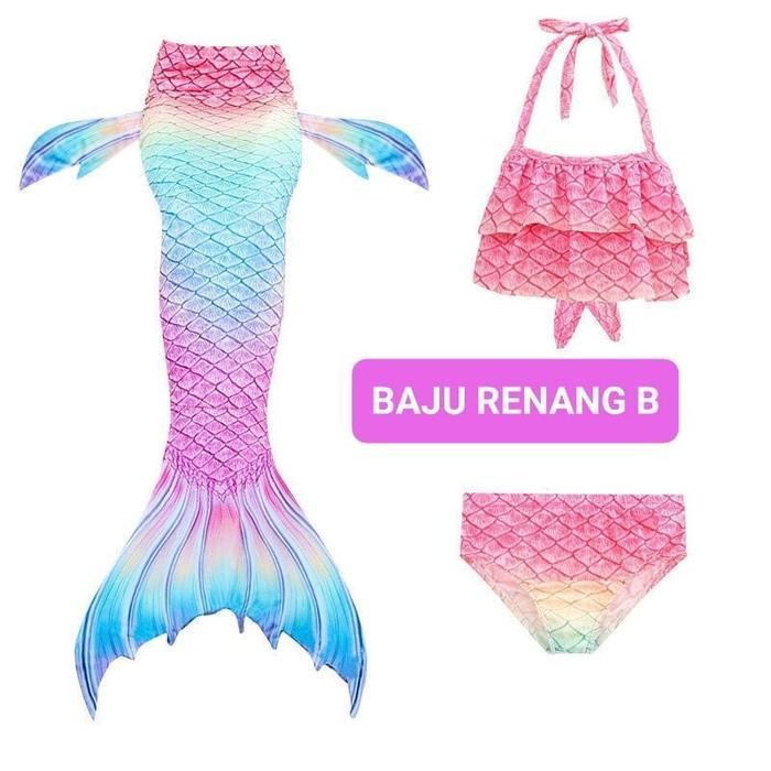 Bajukiddie Baju Renang Mermaid Kostum Duyung Anak Princess Ekor Duyung
