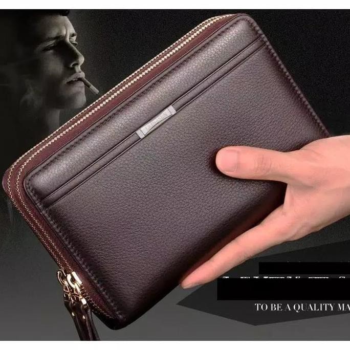 Dompet Kulit Asli Pria Baellerry Tas HandBag Besar Panjang Premium GS