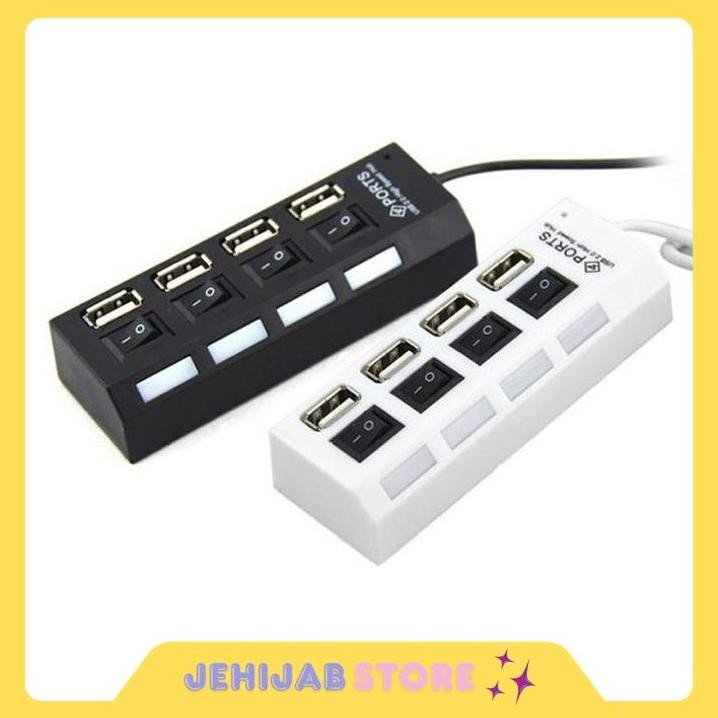 USB HUB 4 PORT 2.0 SAKLAR SWITCH ON OFF LED BY JEHIJABSTORE KUALITAS PRODUK TERBAIK