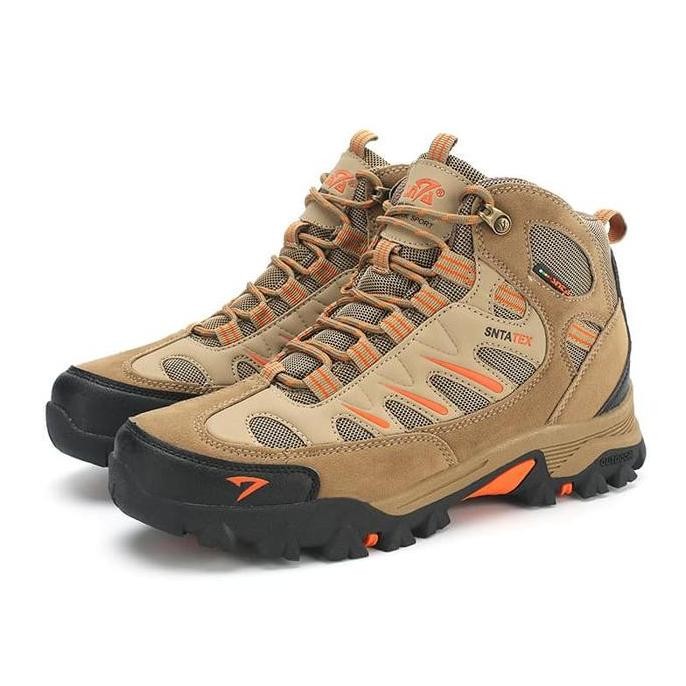 Sepatu Gunung Snta Tex 493 Semi Waterproof Hiking Shoes - Beige Brown