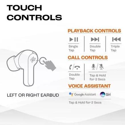 [100%Ori] Jbl Wave 200Tws True Wireless Bluetooth Earphones Waterproof Headset Noise Cancelling Earb