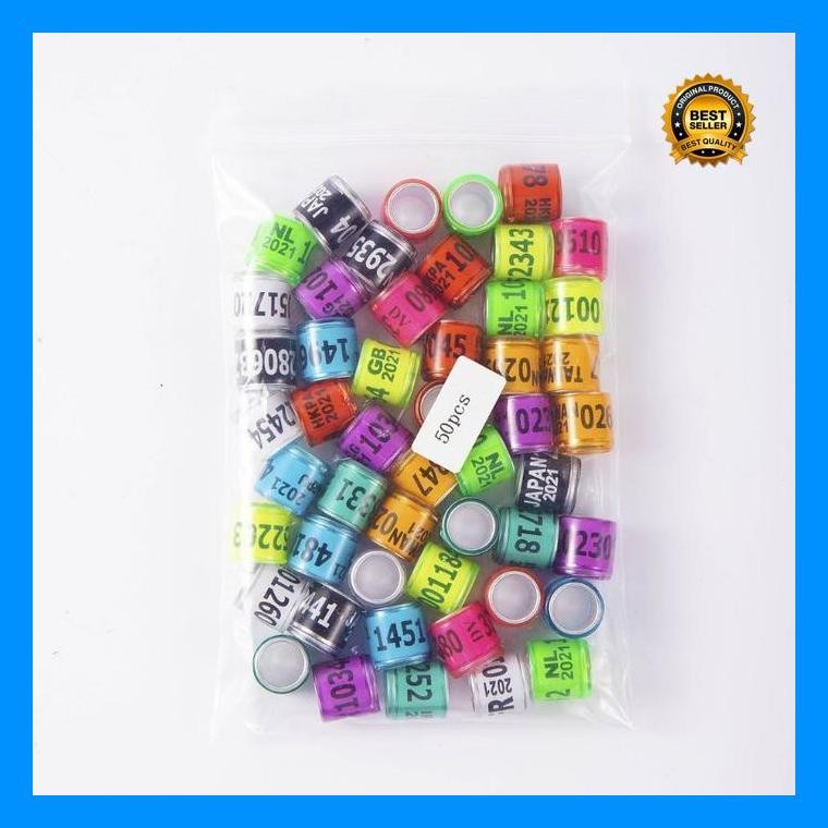 [Cod] - 1 Ring Merpati Import Asli 2023 - Cincin Merpati Cincin Burung Dara Perkutut Import Tahun 20