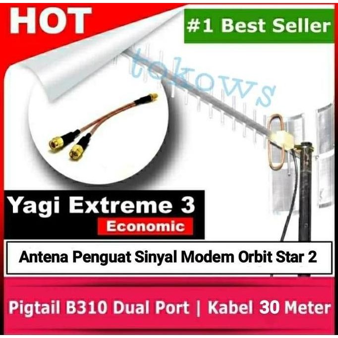 DF292>> Antena Penguat Sinyal Orbit Star 2 - Yagi Extreme 30M