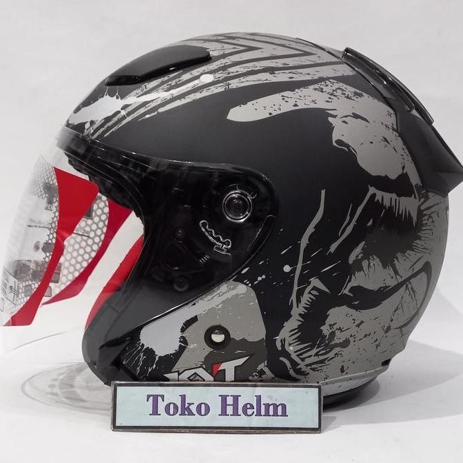 Helm Kyt Dj Maru Venom Black Doff M/L/Xl/Xxl