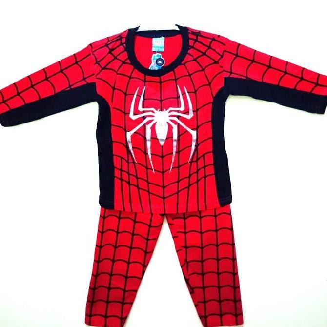 Baju Spiderman/Baju Karakter Spiderman/Kostum Spiderman/Setelan Anak
