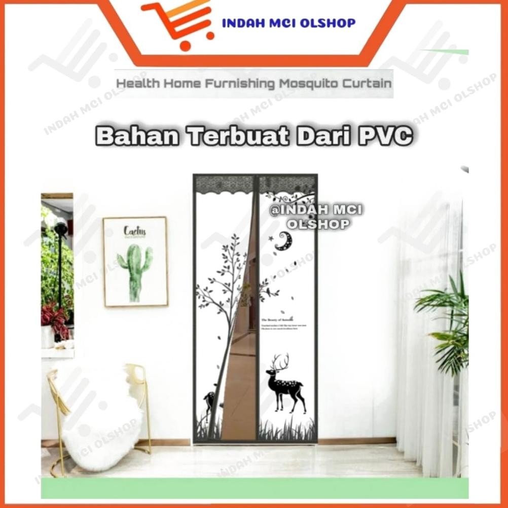 TIRAI MAGNET PINTU ANTI NYAMUK BAHAN PLASTIK PVC / TIRAI MAGNET AC / KHUSUS RUANGAN AC