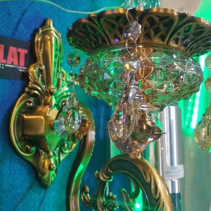 Lampu dinding klasik antik Tembaga lilin LD 9857/1