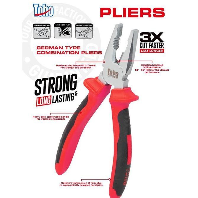 Tang Kombinasi 8 Inch Toho - Black Premium - German Type Combination Pliers