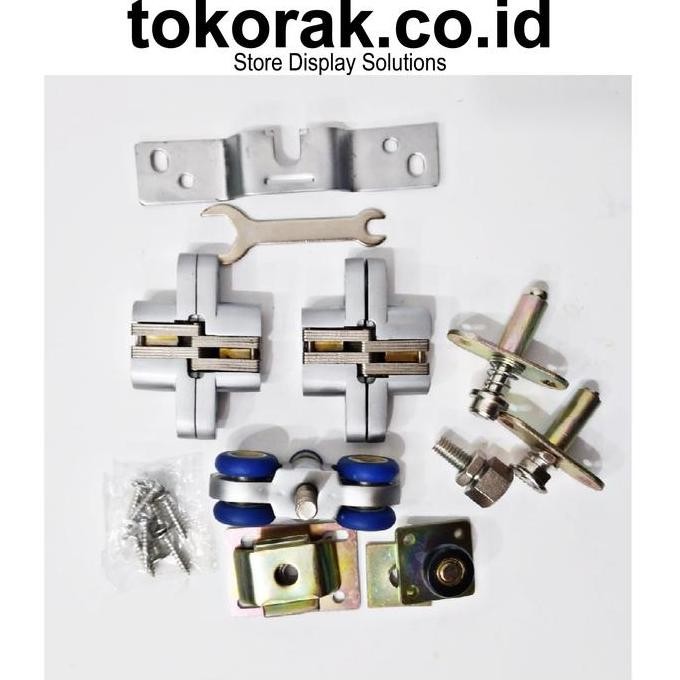 Promo RODA REL PINTU SLIDING - RODA PINTU LEMARI KAYU LIPAT GESER 201 COD