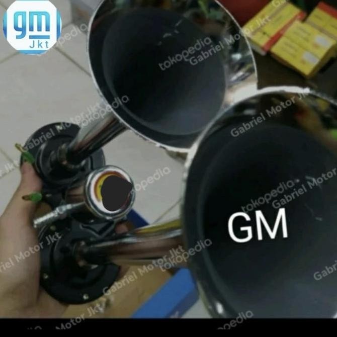 Klakson Angin Air Horn 2 Trompet Cicada 12/24Volt