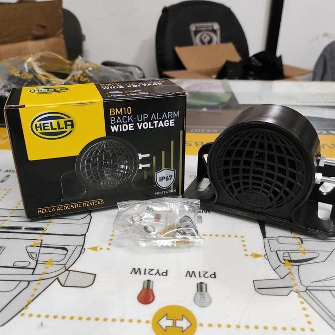 Back Buzzer Hella/Backup Alarm Hella/Klakson Mundur Hella Original