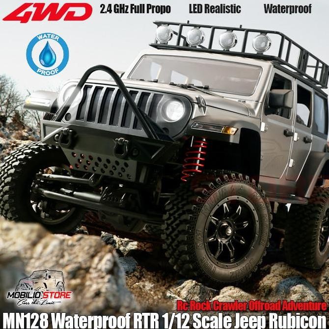 Mn128 Waterproof Rtr 1/12 Scale Jeep Rubicon Rc Rock Crawler Adventure
