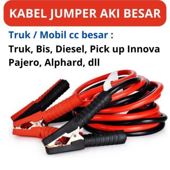 Kabel Jumper Aki Mobil & Truk 2500Cc Keatas Tembaga Kabel Jamper Aki