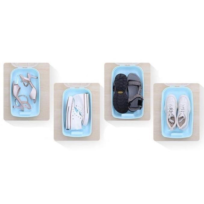 HL0199 Kotak Sepatu Plastik Transparan Penyimpanan Kotak Sepatu Shoes Storage Box
