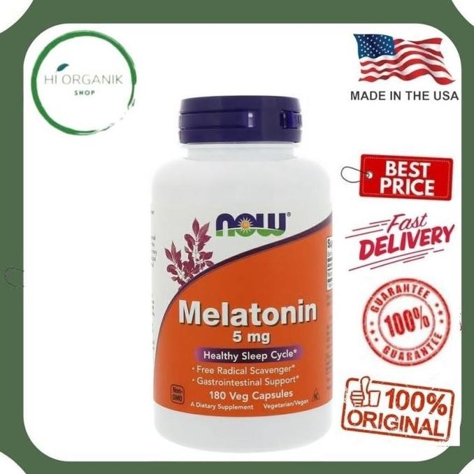 Now Foods Melatonin 5 Mg 180 Veg Caps ; Melatonin 5 Mg 120 Tablets Original