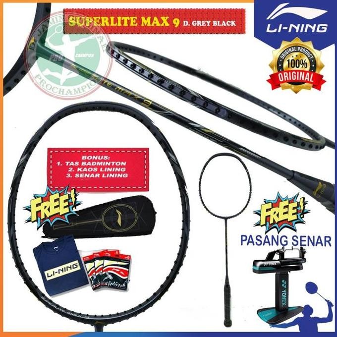 LINING SUPERLITE MAX 9 RAKET BADMINTON ORIGINAL
