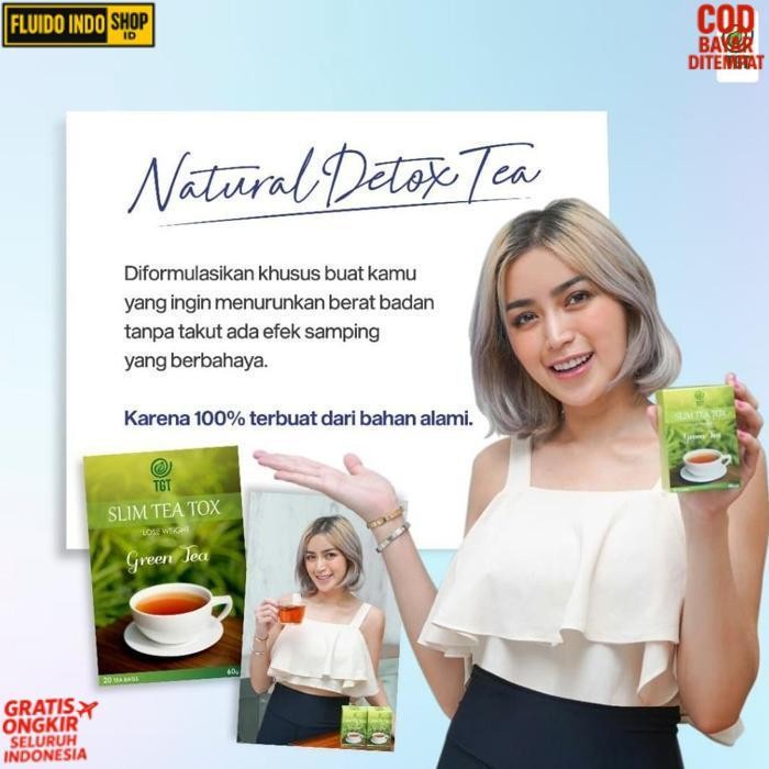 Berkualitas Tgt Slim Tea Detox 1 Box 20 Teabags | Teh Diet Pelangsing Alami | Teh Detox Minuman Diet
