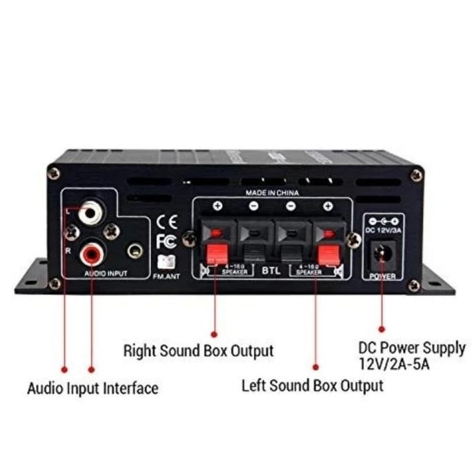 Amplifier Bluetooth Mobil Audio Power New Ak380 - Ak380