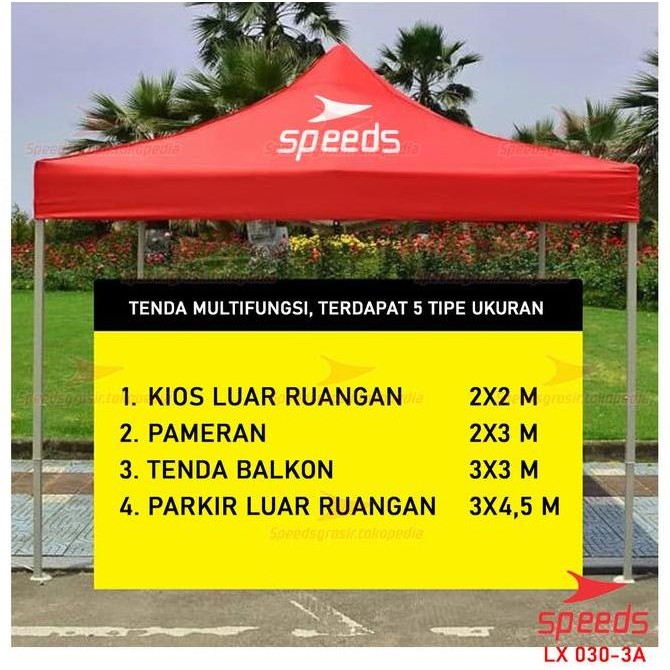 SPEEDS Tenda Lipat ( 2 X 2 M) (18KG) Bazar Pameran Tenda Gazebo 030-03