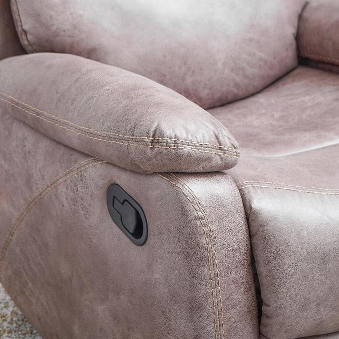 INFORMA NATHAN SOFA RECLINER FABRIC 1 SEATER - COKELAT