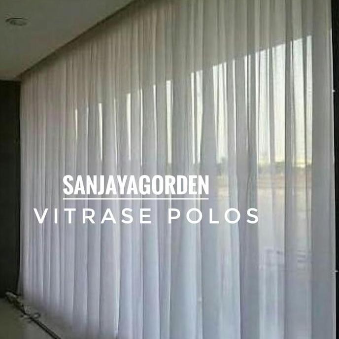Gorden Vitrase Putih Polos Dalaman Tirai Gordeng Korden Gordyn Hordeng