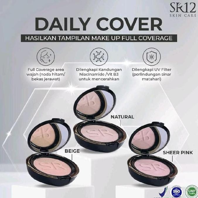 Bedak pengantin bedak padat SR12 bedak glowing tahan air & keringat tahan lama bedak natural compact