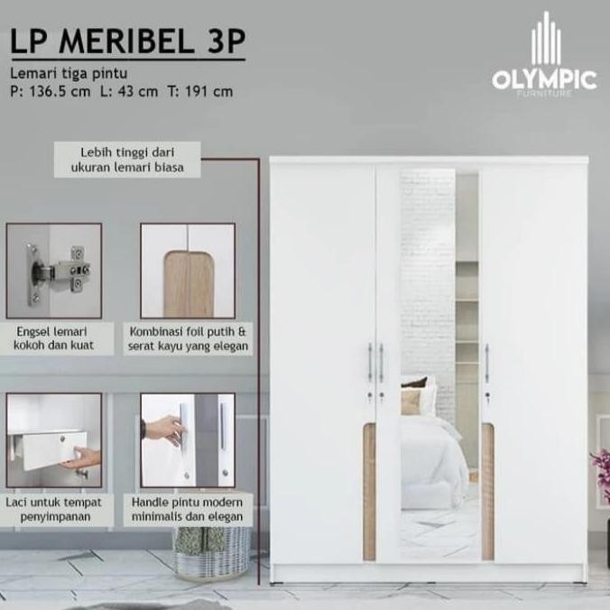 Lemari 3 pintu Olympic Meribel - Bandung area only
