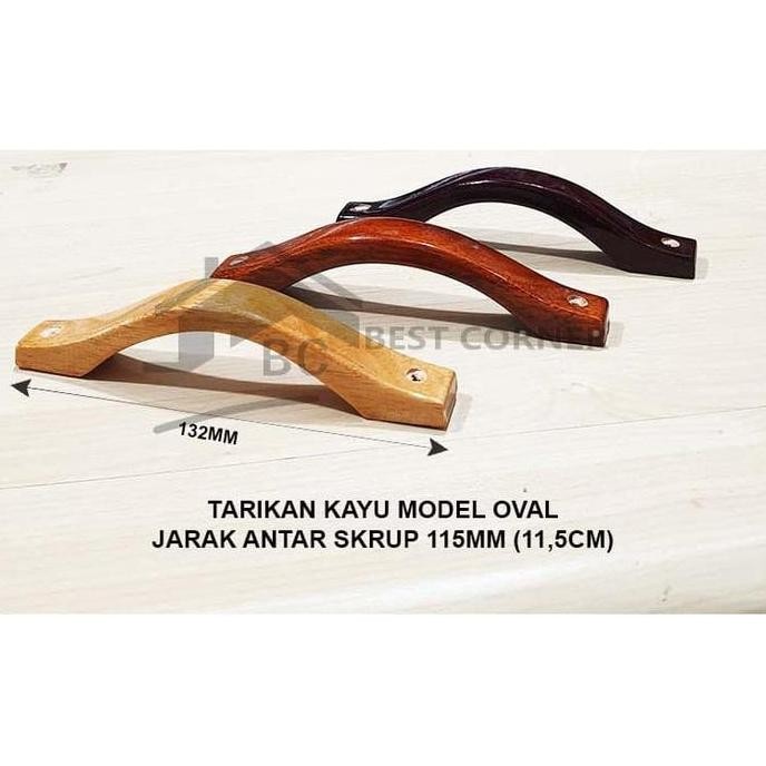 Tarikan Laci atau Lemari Bahan Kayu Oval / Gagang / Pegangan Lemari