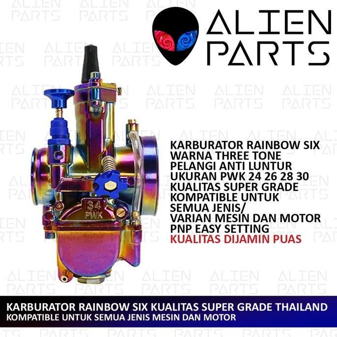 Promo (BISA COD) KARBURATOR PWK 28 30 32 34 PELANGI RAINBOW SIX THAILAND KARBU CPO KEIHIN SUDCO RIDE