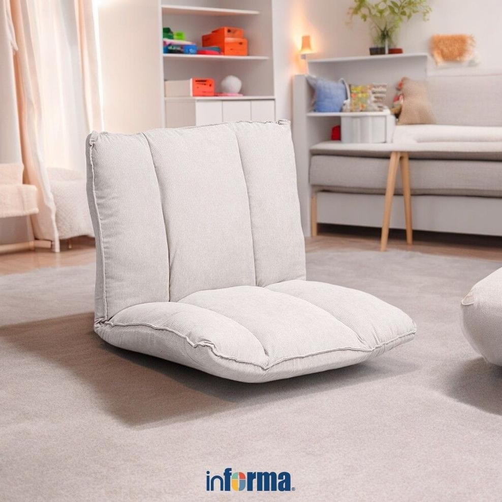 LEGOLANT- Informa Haven Kursi Lesehan Lipat Cord - Krem Beige Floor Folding Chair Tempat Duduk Santa