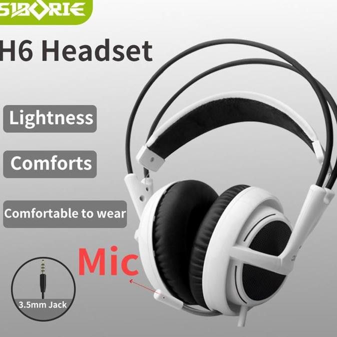 Siborie Soundcard H9+H6 White Headphone Mic Full Set Paket Lengkap For Streaming Langsung