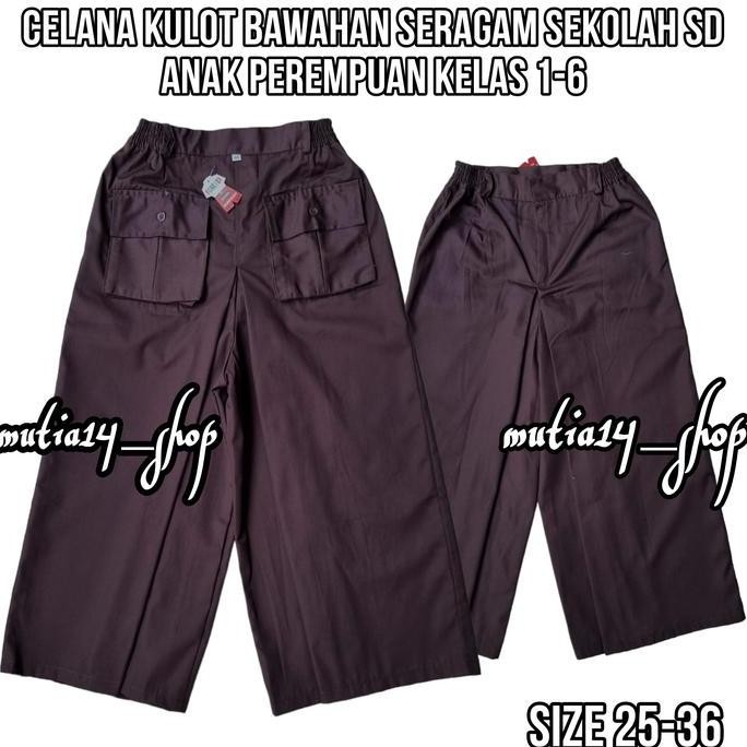 rok celana kulot Panjang seragam pramuka sekolah SD anak perempuan