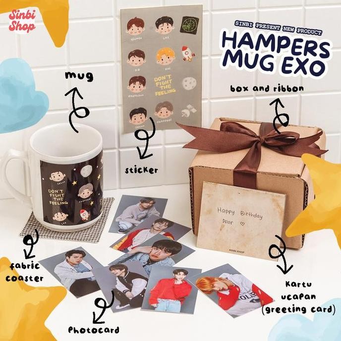 Hampers Mug Exo | Giftbox Kpop | Hampers Kpopers | Kado Ulang Tahun