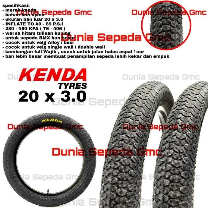 Promo Ban Luar Sepeda BMX 20 x 3.0 kenda Wajik BMX FAT Sepeda Listrik Selis COD
