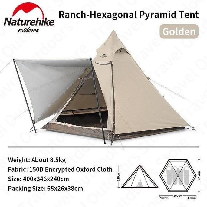 Tenda Camping / Glamping Piramid Naturehike Nh20Zp013