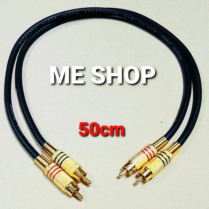 DF321>> Kabel jack RCA pendek - kabel canare rca gold Set Murah