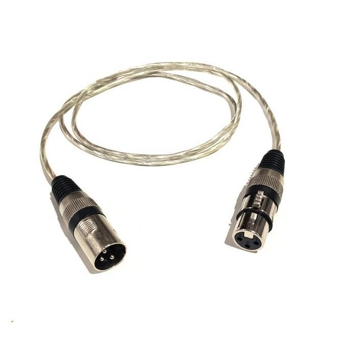 DB44>> Kabel Xlr male to female 3pin kabel transparan Kitani