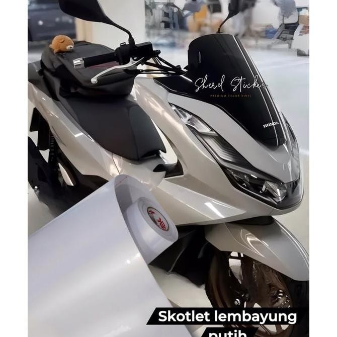 skotlet motor lembayung putih sticker scotlite putih lembayung mutiara putih lembayung biru putih le