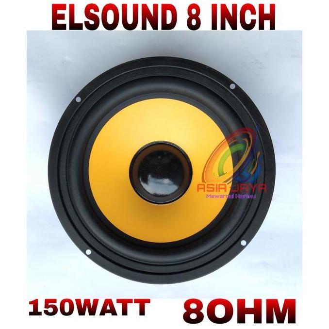 DY110 >> Speaker Elsound 8 Inchi Kuning Elsound 8Inch woofer Yellow