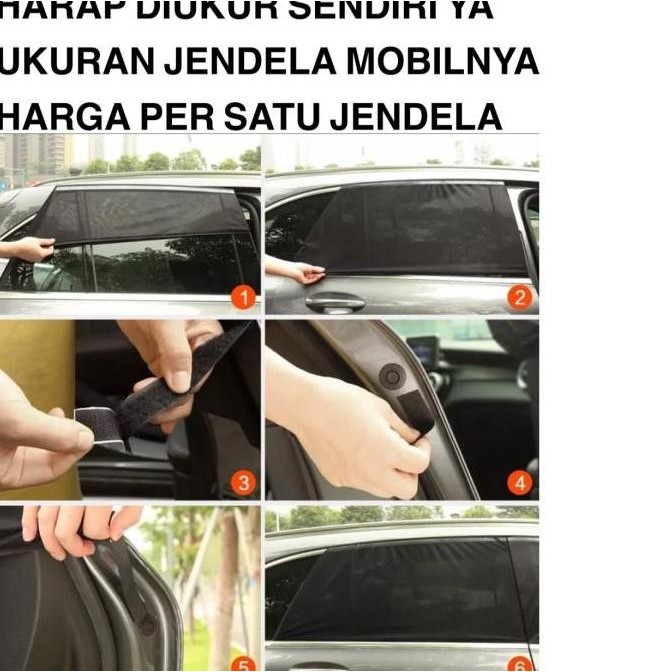 jaring penutup jendela mobil tengah belakang anti nyamuk anti UV
