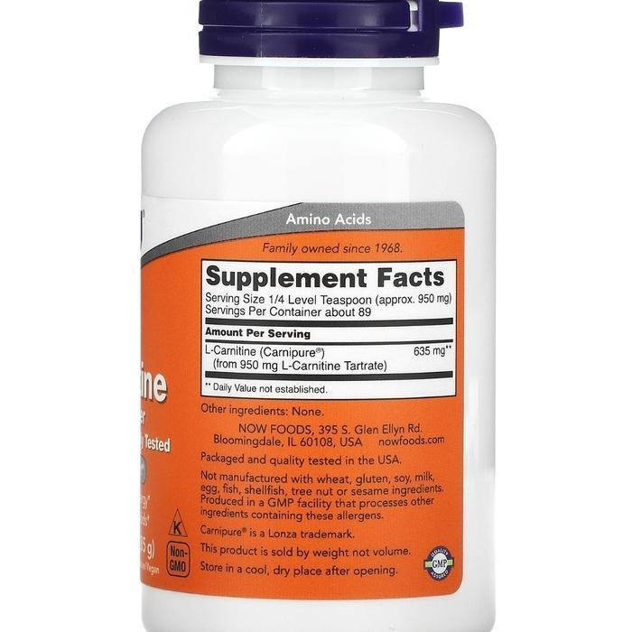 Now Foods L Carnitine 1000 mg 100 Tabs L Carnitine Fitness Bakar Lemak